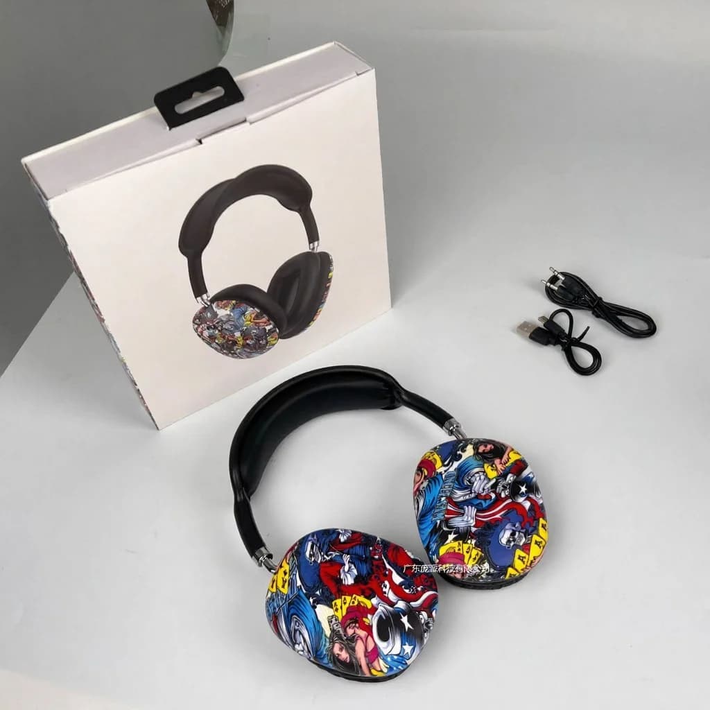 Навушники Bluetooth з графіті, FM-радіо та слотом для TF-карти