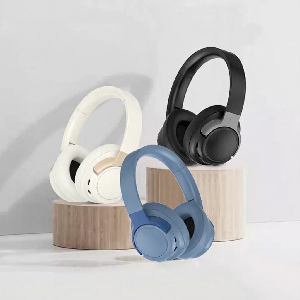 Бездротові накладні Bluetooth-навушники з активним шумозаглушенням