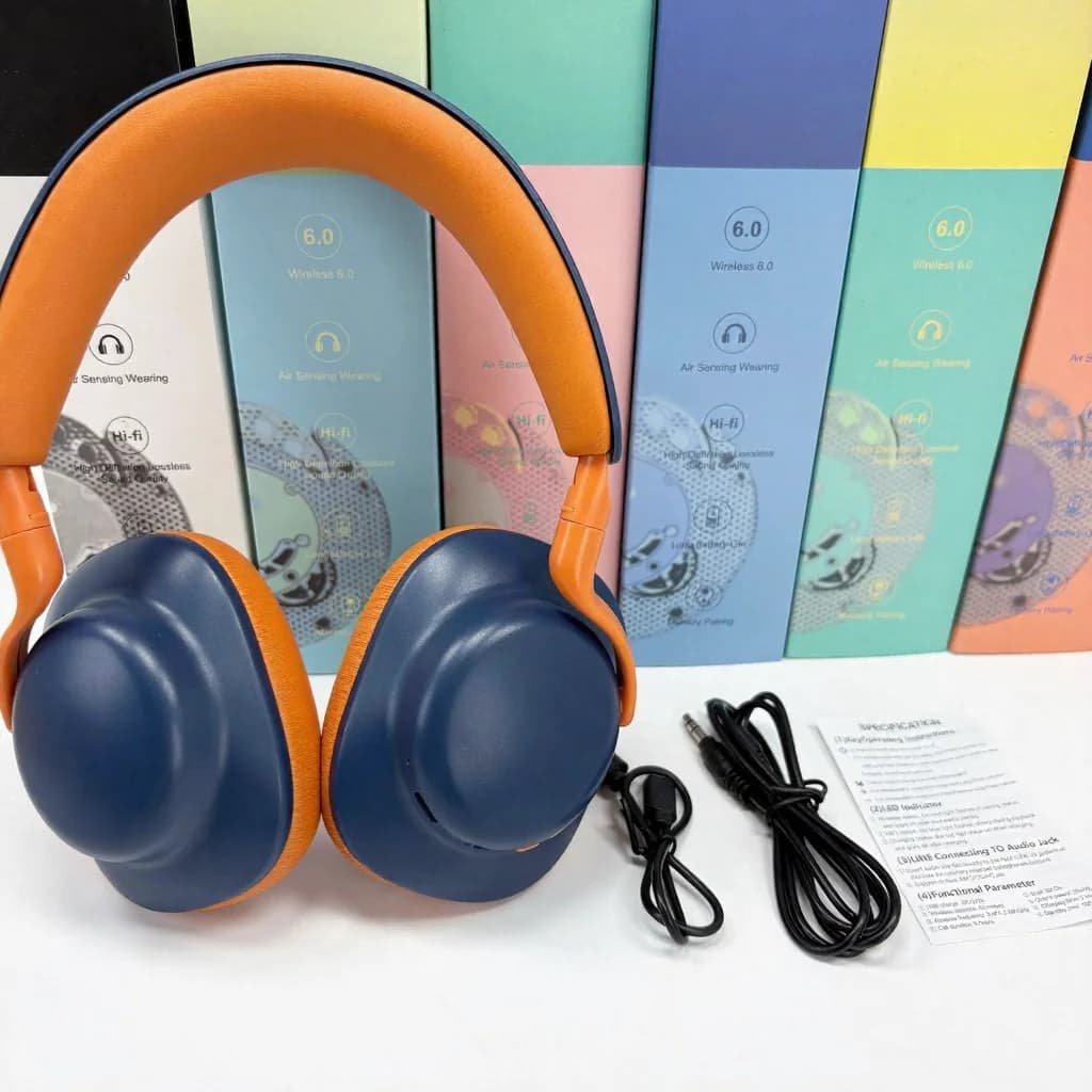 Бездротові Bluetooth-навушники накладні з FM-радіо та зарядкою Type-C