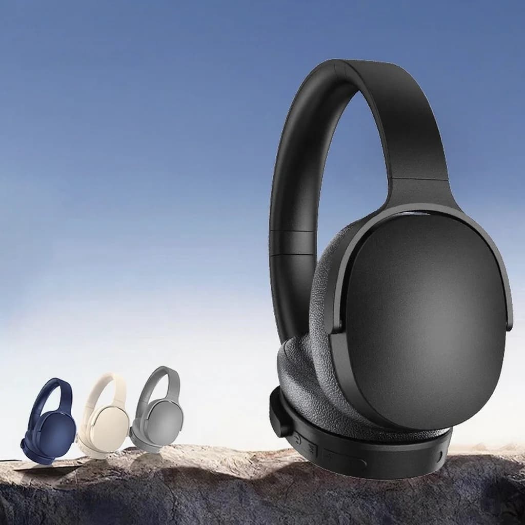 Бездротові Bluetooth-навушники накладні з активним шумозаглушенням та тривалим часом роботи