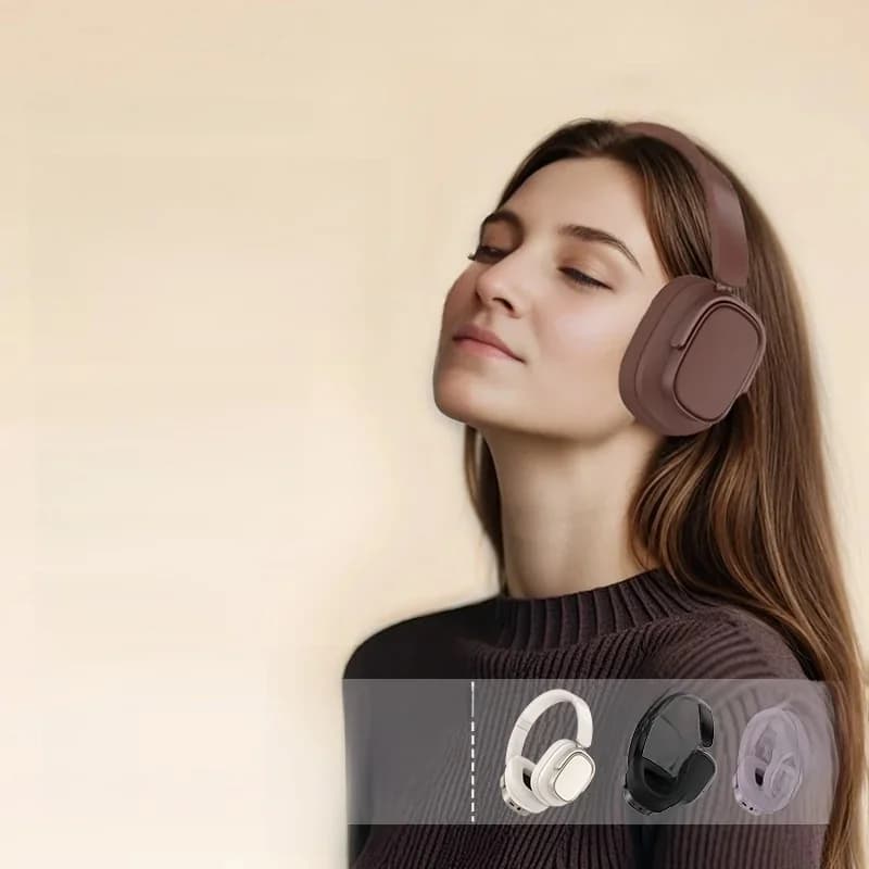 Ретро-навушники Bluetooth накладні з активним шумозаглушенням