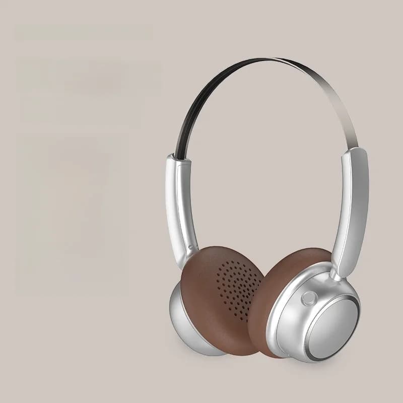 Ретро бездротові Bluetooth-навушники з металевим оголів'ям та тривалим часом роботи