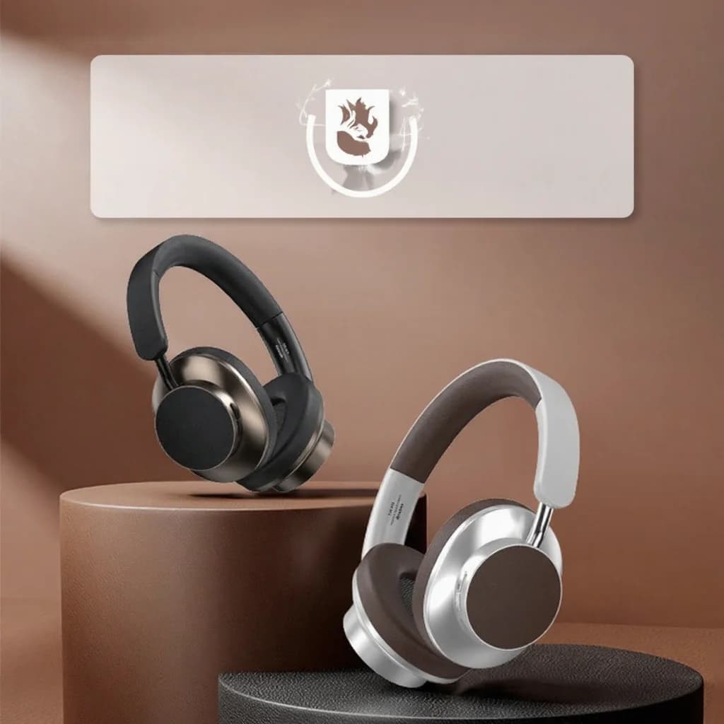 Ретро накладні бездротові Bluetooth-навушники з FM-радіо та слотом для TF-карти