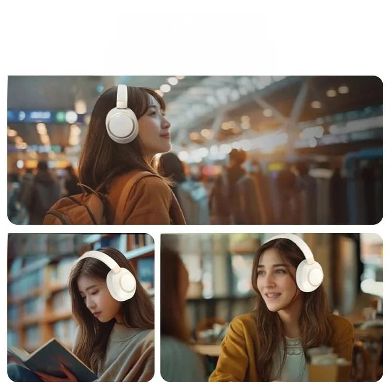 Бездротові Bluetooth-навушники з активним шумозаглушенням, накладні, стерео