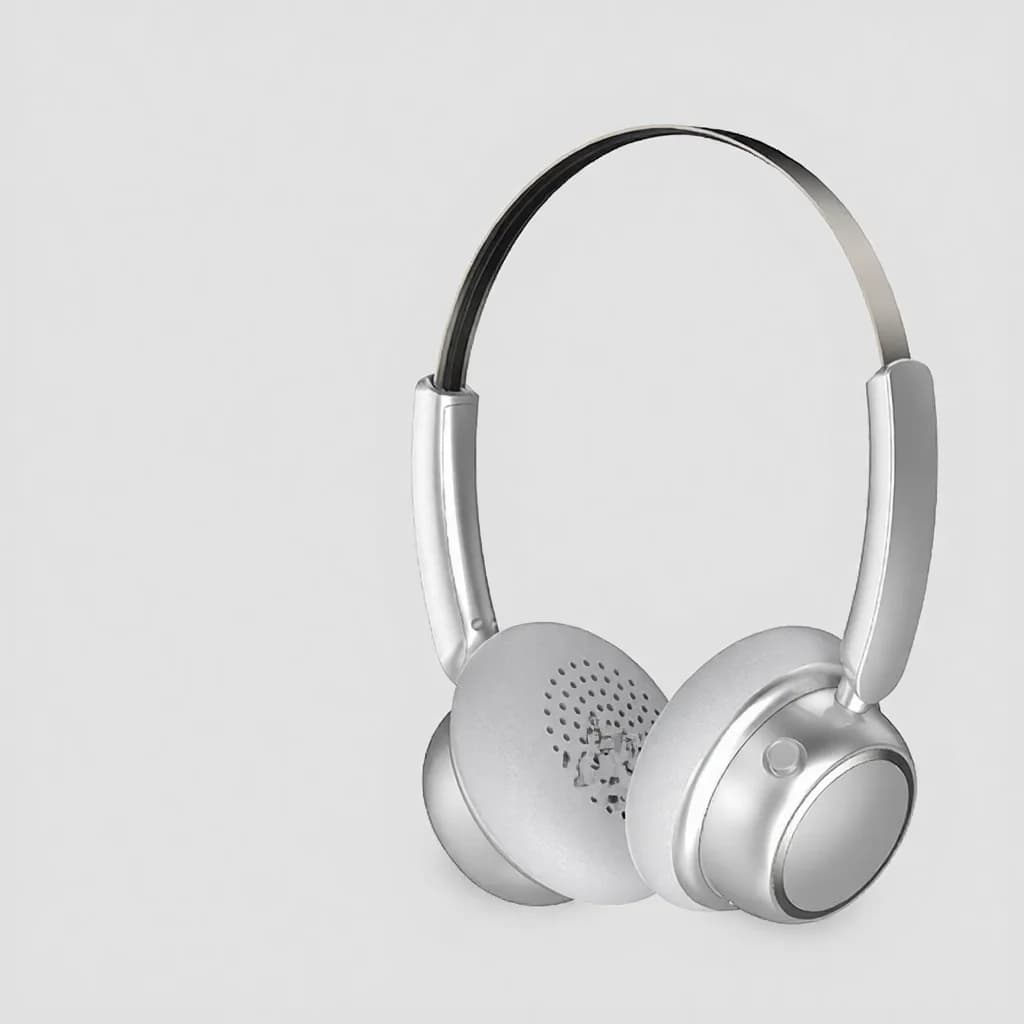 Ретро бездротові Bluetooth-навушники з металевим оголів'ям та тривалим часом роботи
