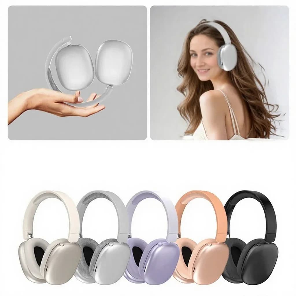 Бездротові накладні Bluetooth-навушники з FM-радіо та слотом для TF-карти