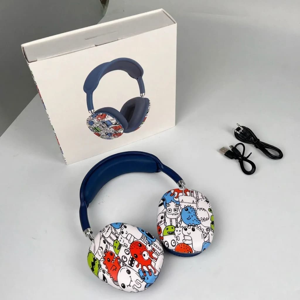 Навушники Bluetooth з графіті, FM-радіо та слотом для TF-карти