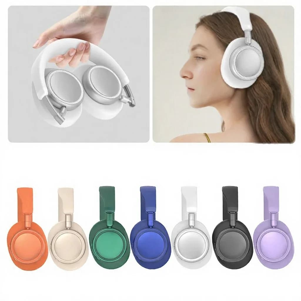 Накладні бездротові Bluetooth-навушники з глибокими басами та зарядкою Type-C