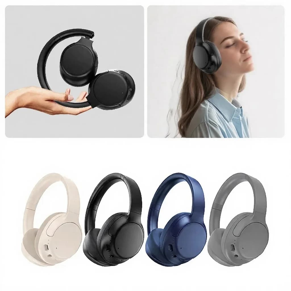 Бездротові Bluetooth-навушники з активним шумозаглушенням, накладні, довгий час роботи