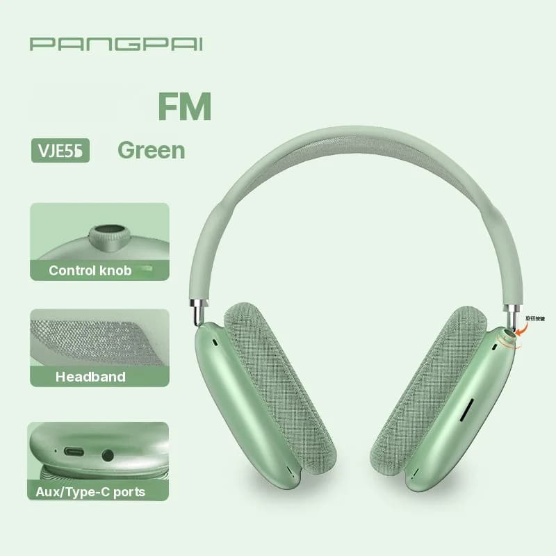 Накладні Bluetooth 5.4 навушники з поворотним регулятором та FM-радіо