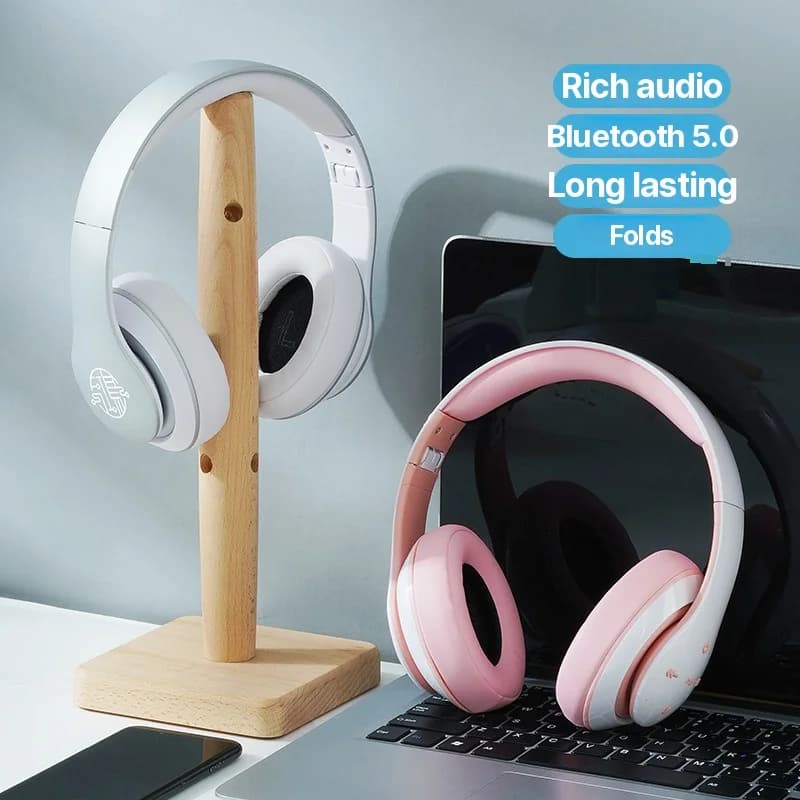 Бездротові Bluetooth-навушники накладного типу з тривалим часом роботи