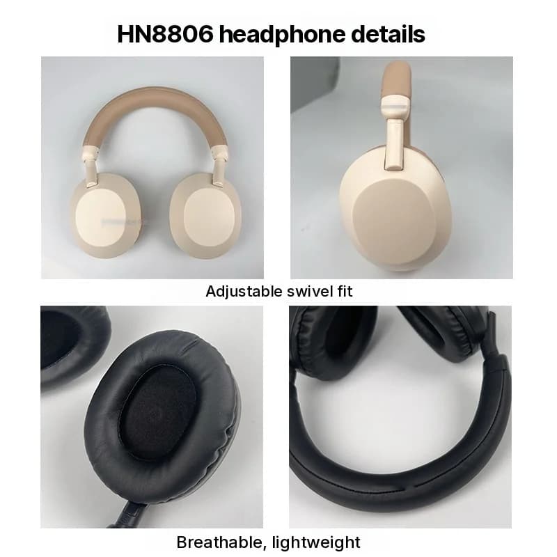Бездротові накладні Bluetooth-навушники з глибоким басом та мікрофоном