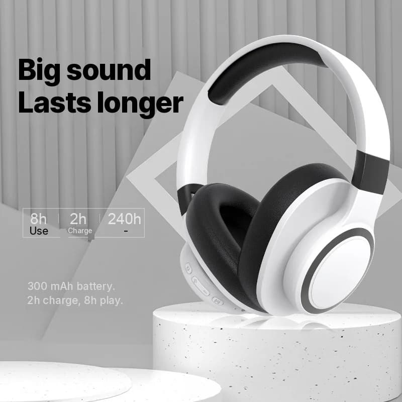 Накладні бездротові Bluetooth-навушники з FM-радіо та слотом для TF-карти