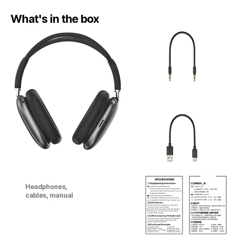 Накладні Bluetooth 5.4 навушники з поворотним регулятором та FM-радіо