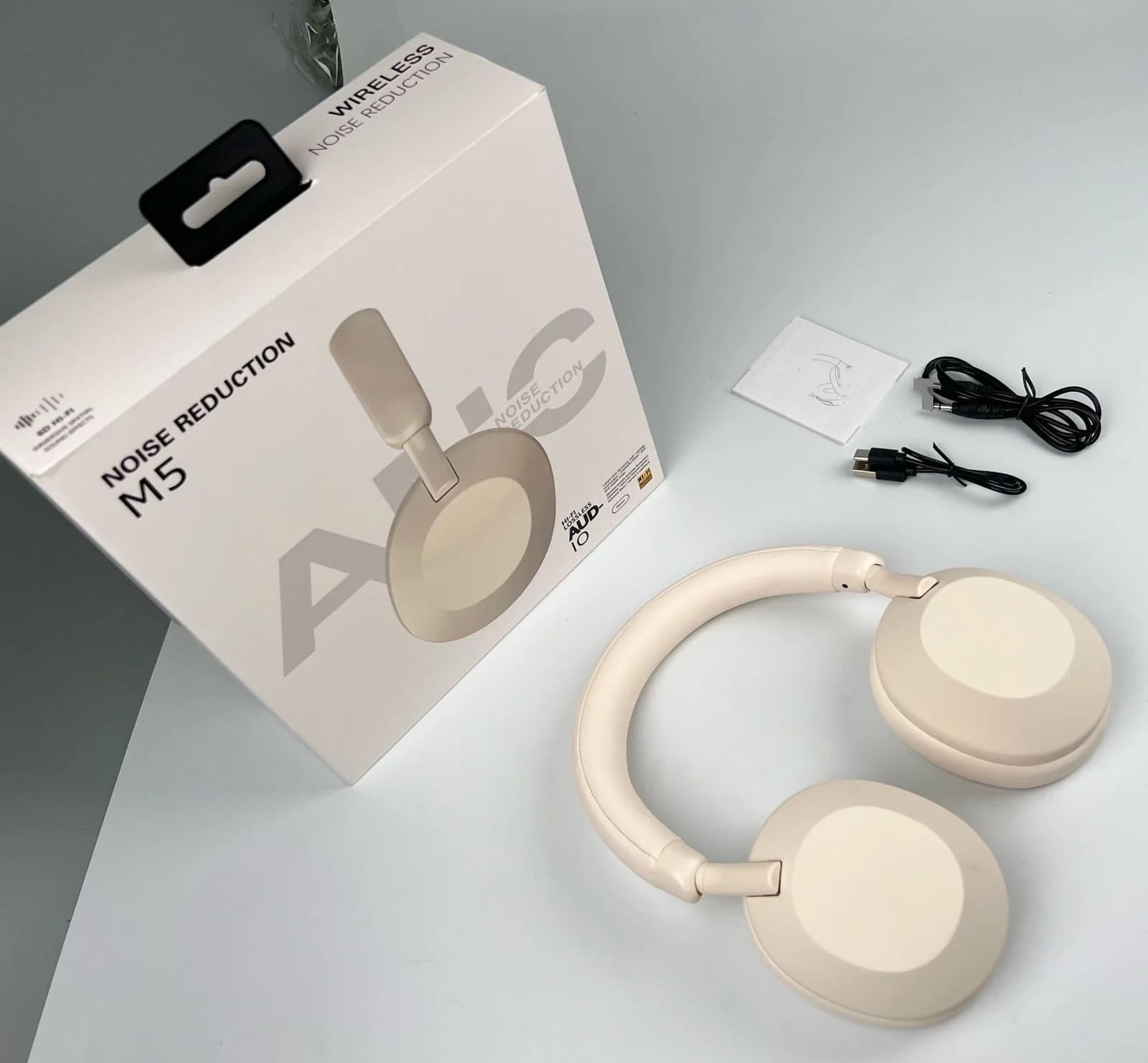 Бездротові Bluetooth-навушники накладні з активним шумозаглушенням ANC