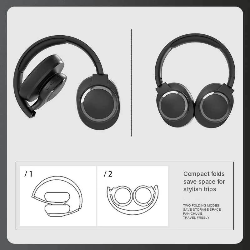 Накладні бездротові Bluetooth-навушники з FM-радіо та слотом для TF-карти