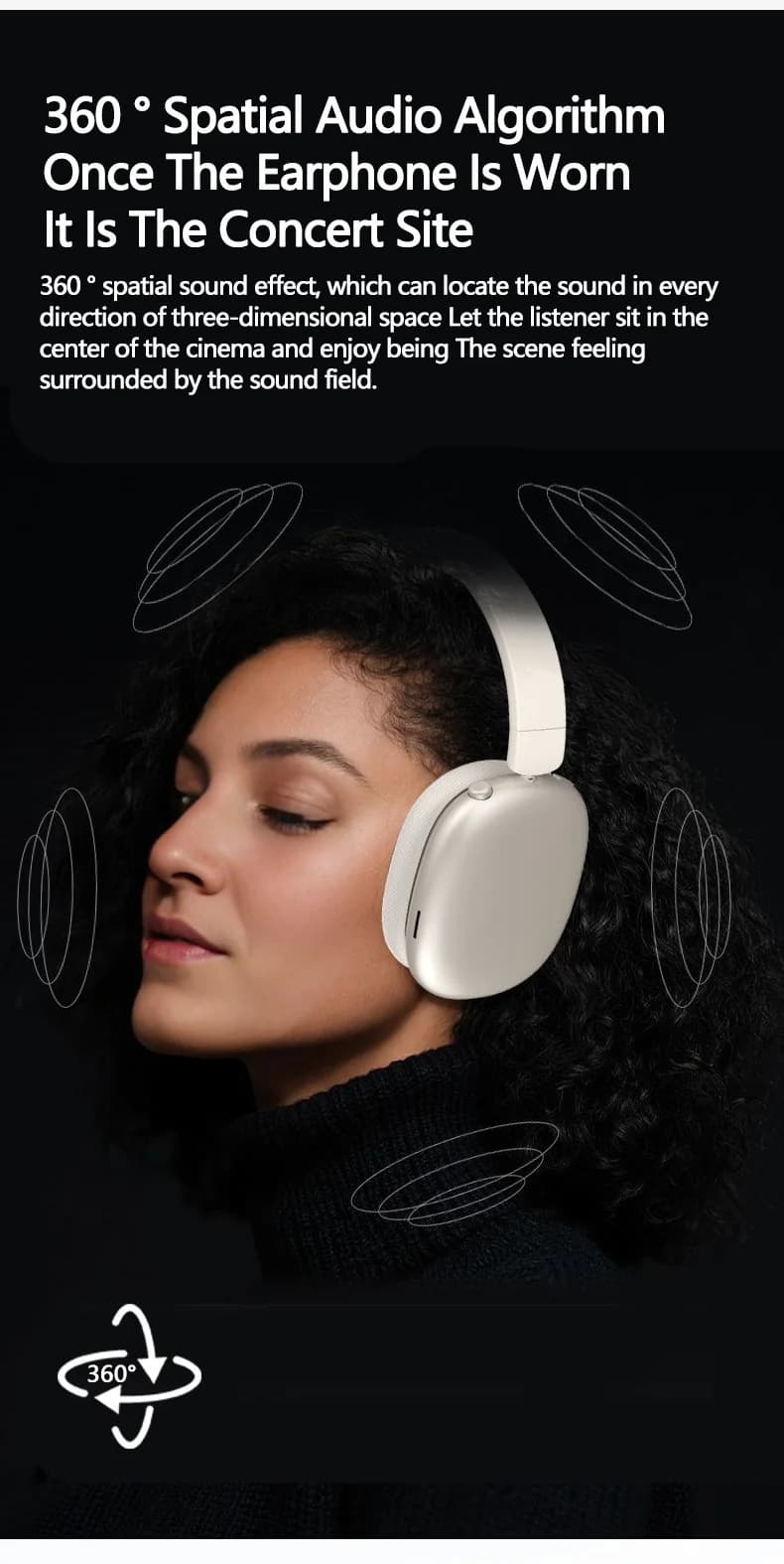 Бездротові Bluetooth-навушники з активним шумозаглушенням та мікрофоном