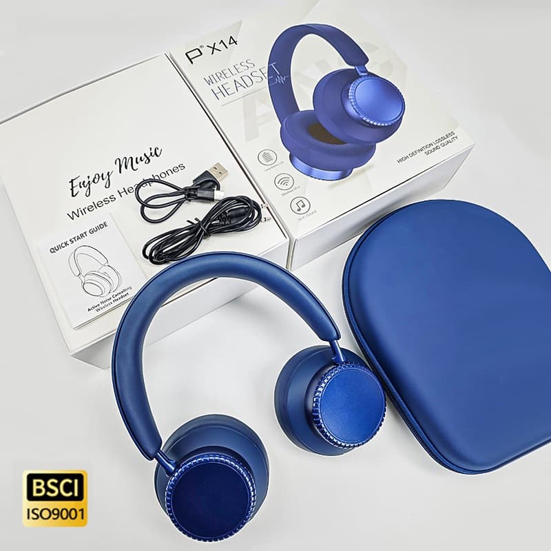 Бездротові Bluetooth-навушники з активним шумозаглушенням, накладні, з мікрофоном
