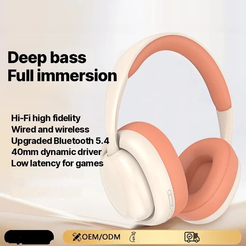 Бездротові накладні Bluetooth-навушники з FM-радіо та слотом для TF-карти
